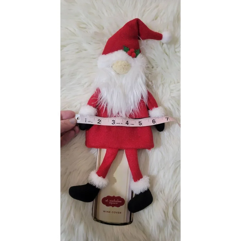 St. Nicholas Square Santa Wine Topper New Gift Giving Holiday